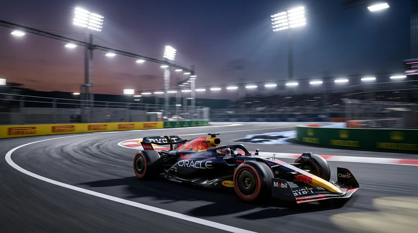 Formel-1-Fahrzeug auf fliegender Runde in der entscheidenden Q3-Phase