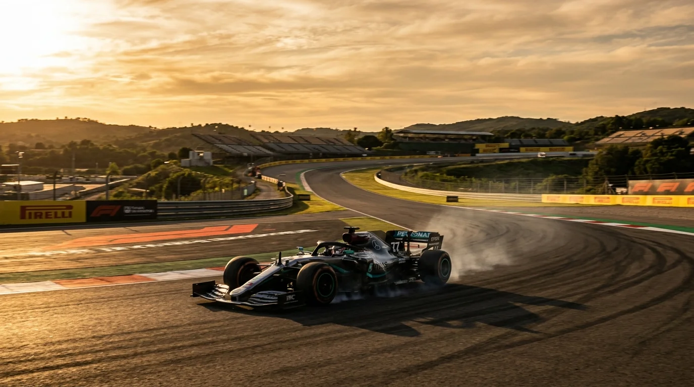 F1-Fahrzeug bei der Saisoneröffnungs-Qualifying-Session: Keine anderen Autos auf der Strecke