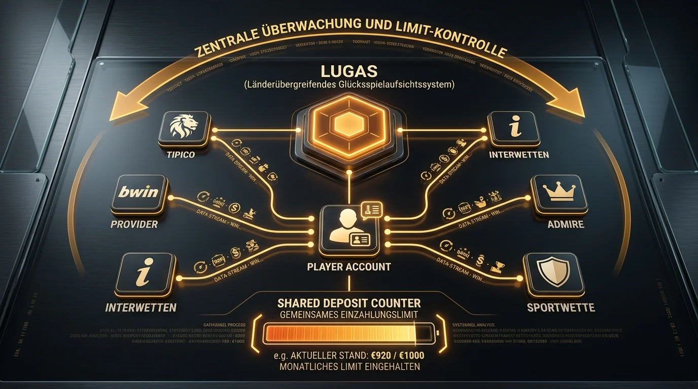 Visualisierung der Cross-Operator-Überwachung durch LUGAS bei mehreren Sportwetten-Anbietern gleichzeitig