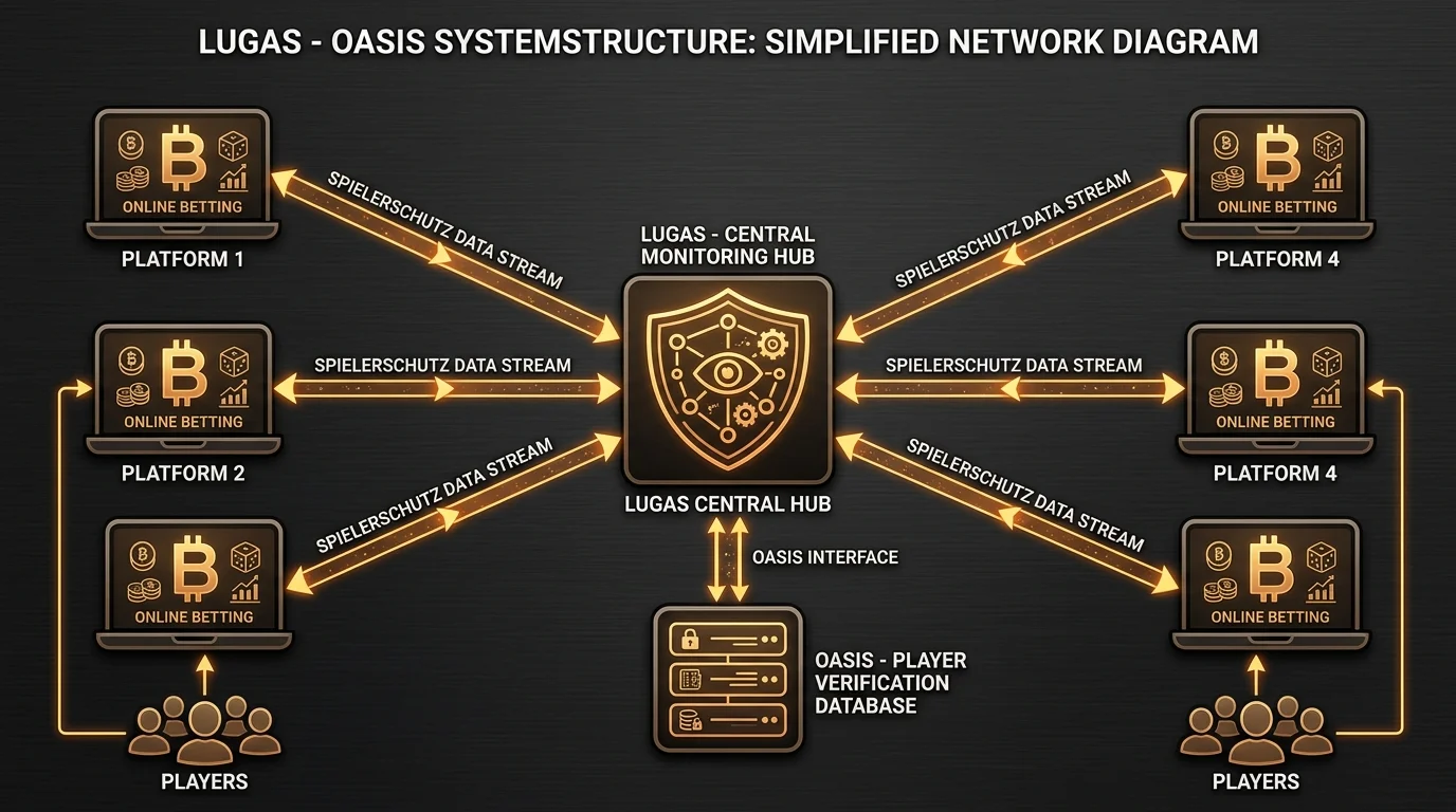 Technische Struktur von LUGAS und OASIS als Spielerschutzsysteme in Deutschland